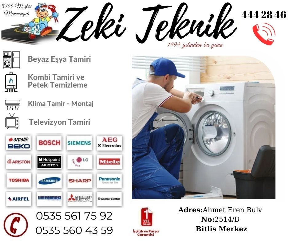 Bitlis Çamaşır Makinesi Tamircisi 